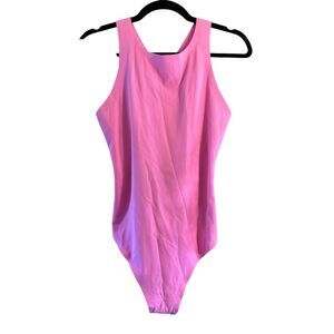Aerie Smoothez Racerback Bodysuit Pink L